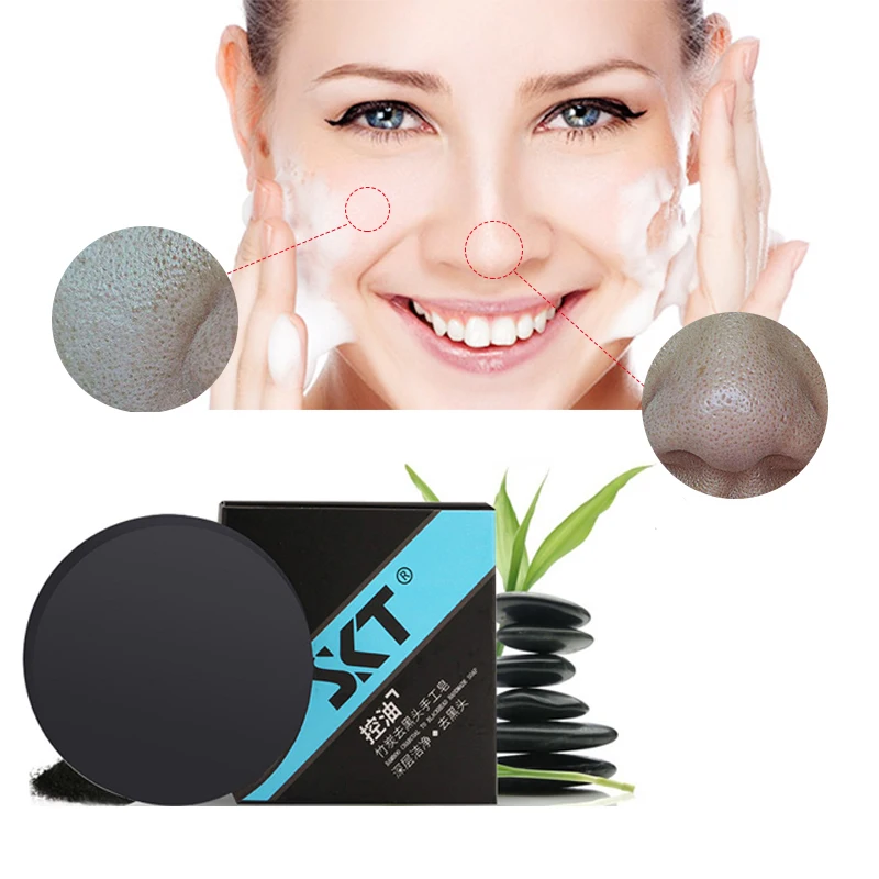 Activated Charcoal Handmade Soap Skin Care Deep Cleansing Blackhead Remover Acne Treatment Oil-control Face Hair Care Bath Soap