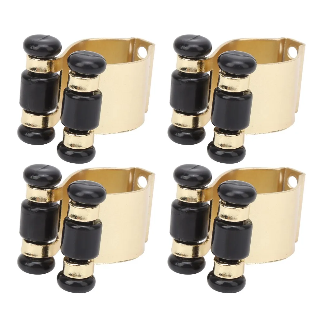 

4PCS Metal Billiards Cue Clip With Screw Holes Compact Portable Pool Cue Clip Gold Billiard Stick Holder Replacement Clip