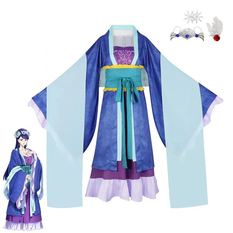 

The Apothecary Diaries S2 Pear Blossom Lmperial Concubine Cosplay Costume Anime Cosplay Ancient Traditional Dress Blue Hanfu