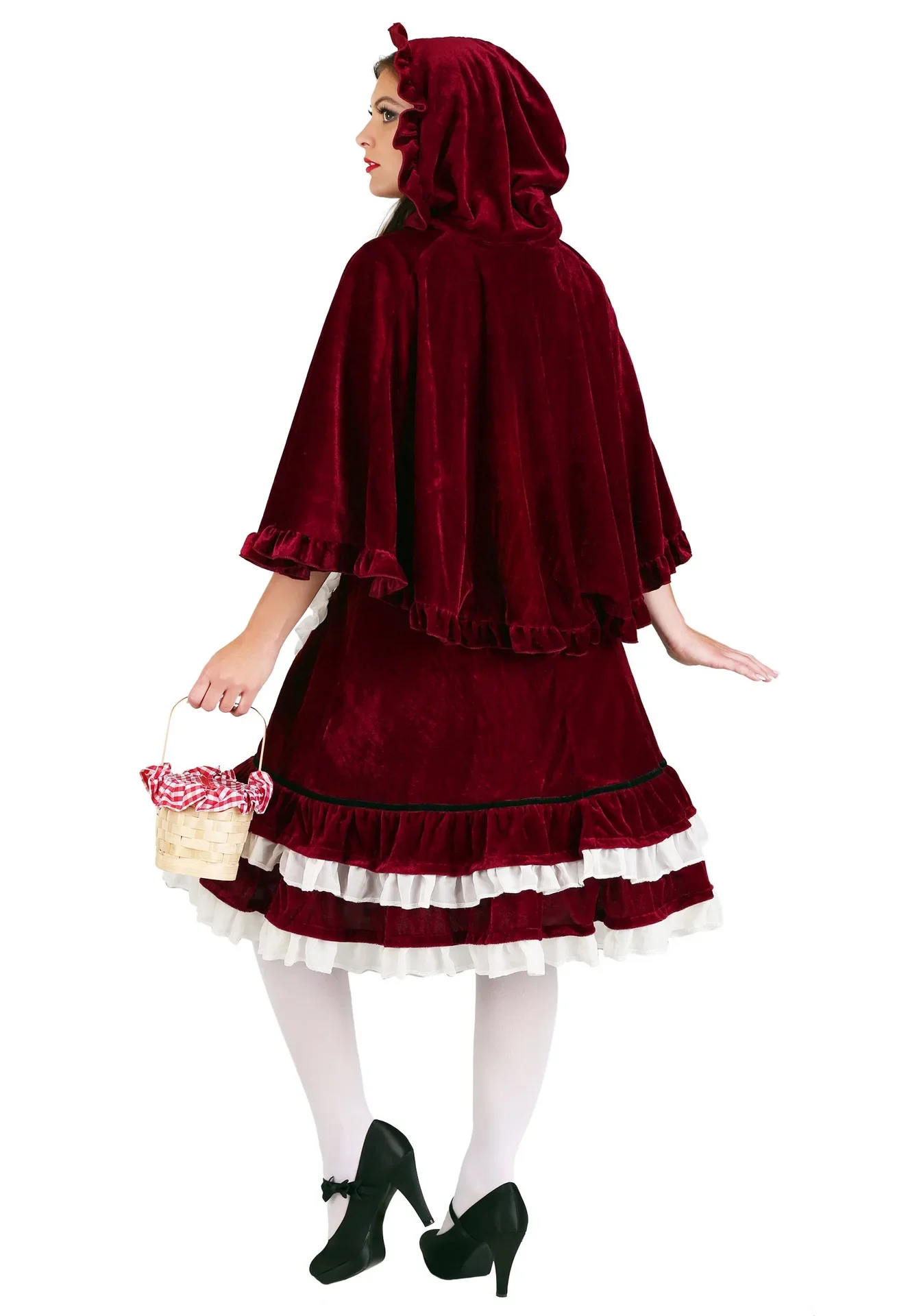 Costume de Cosplay du Petit Chaperon Rouge pour Halloween, Robe de Barrage Nette, Tenue de ixEverak pour Femme