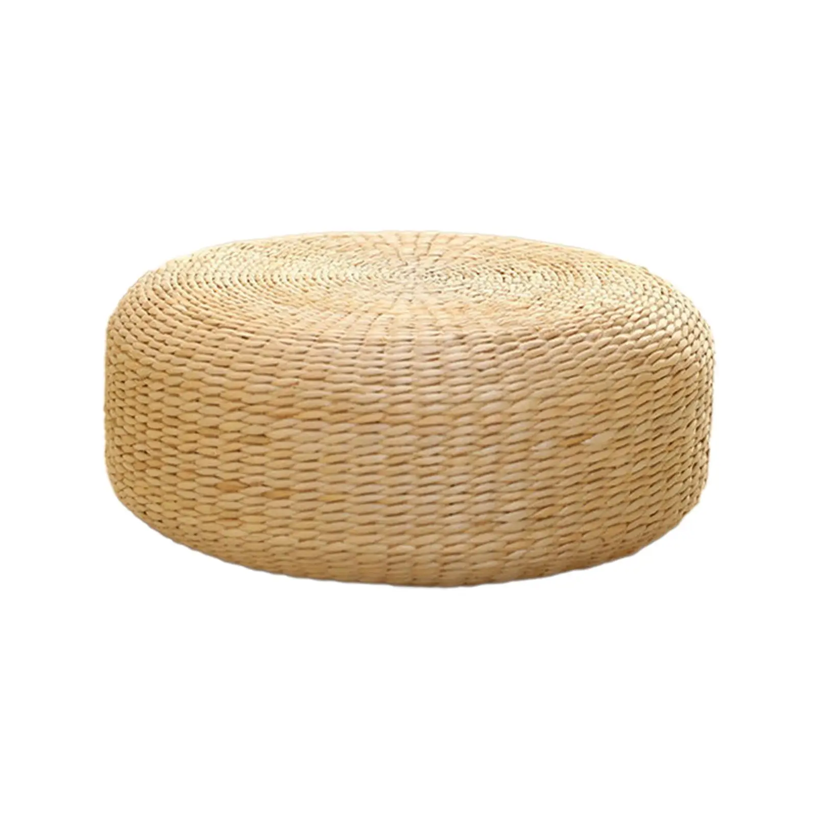 Hand Woven Rattan Floor Pillow Meditation Cushion Japanese Futon Seat Mat for Yoga Reading Relaxing Home Balcony Use
