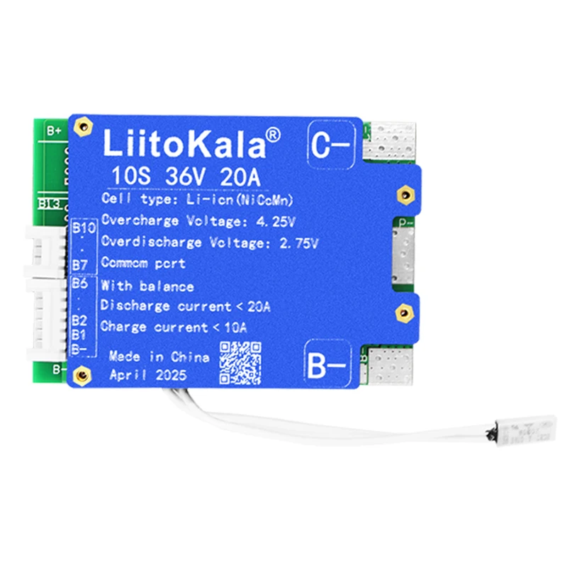1-10pcs LiitoKala 10S-36V20A-BMS Li-ion Protection Board 18650 battery BMS PCB Board With Balance for Electric Car Inverter