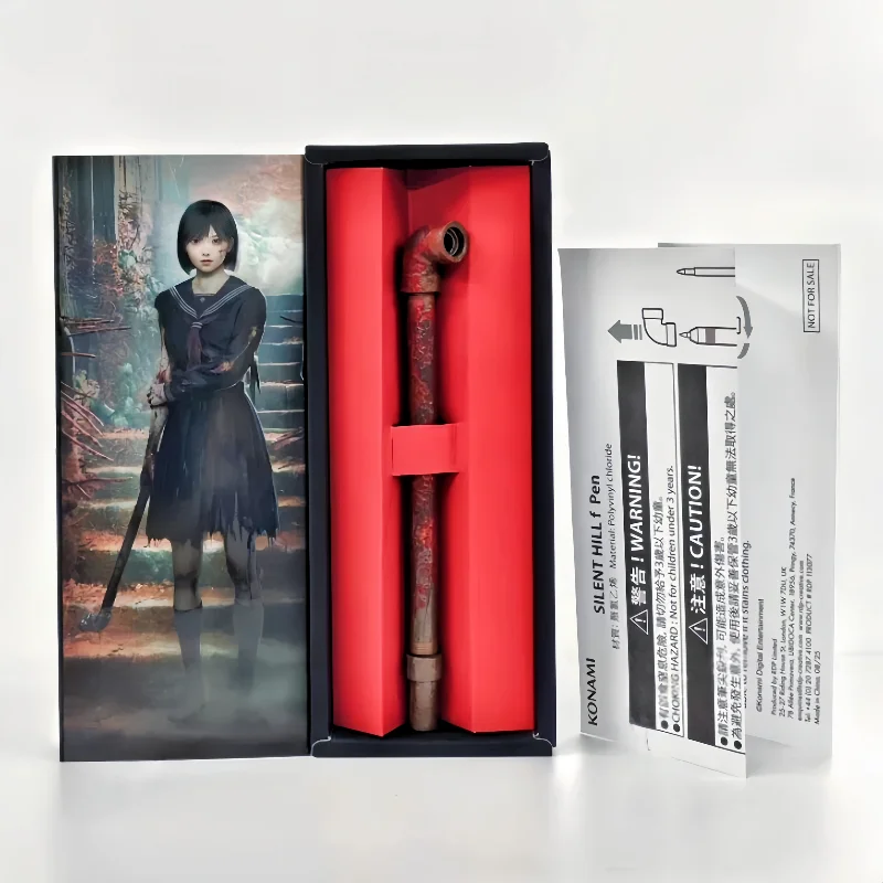الأصلي الجديد سايلنت هيل F لعبة إطلاق مجموعة هدية خاصة أنبوب الصلب على شكل قلم حبر جاف أنيمي الرعب ميرش ديكور يومي #6