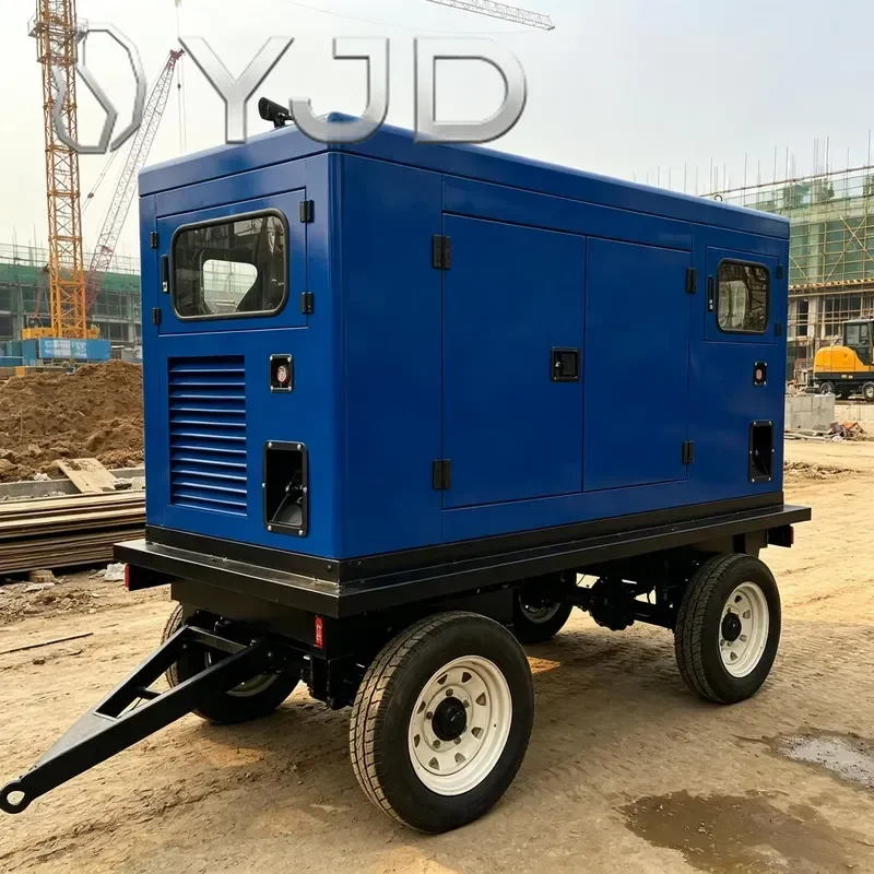 Technical 20KW 25KVA Small Mobile Type 3 Phase Water Cooled Silent Diesel Trailer Generators for Mountain Mine