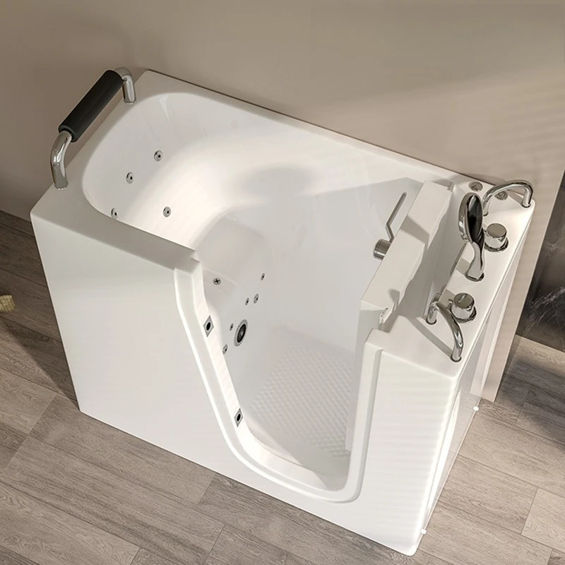 Can open the door 1.2 meters for the elderly walk-in bathtub sitting station bath bath small apartment