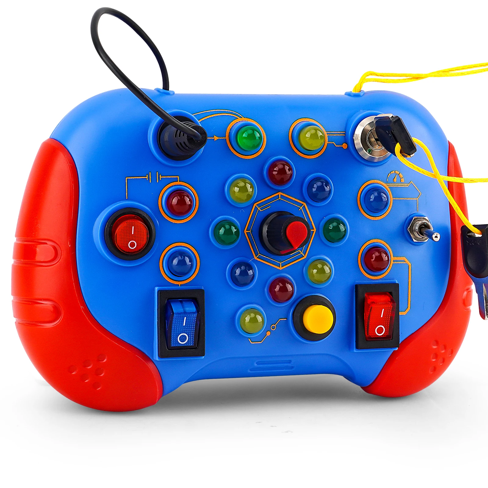 Montessori Busy Board Zintuiglijk speelgoed met LED-lichtschakelaar ControlBoard Reisactiviteiten Kinderspellen voor