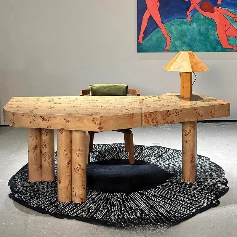 

Medieval special-shaped desk designer high-end sensory tree tumor skin wabi sandy wind modern simple and minimalist desk