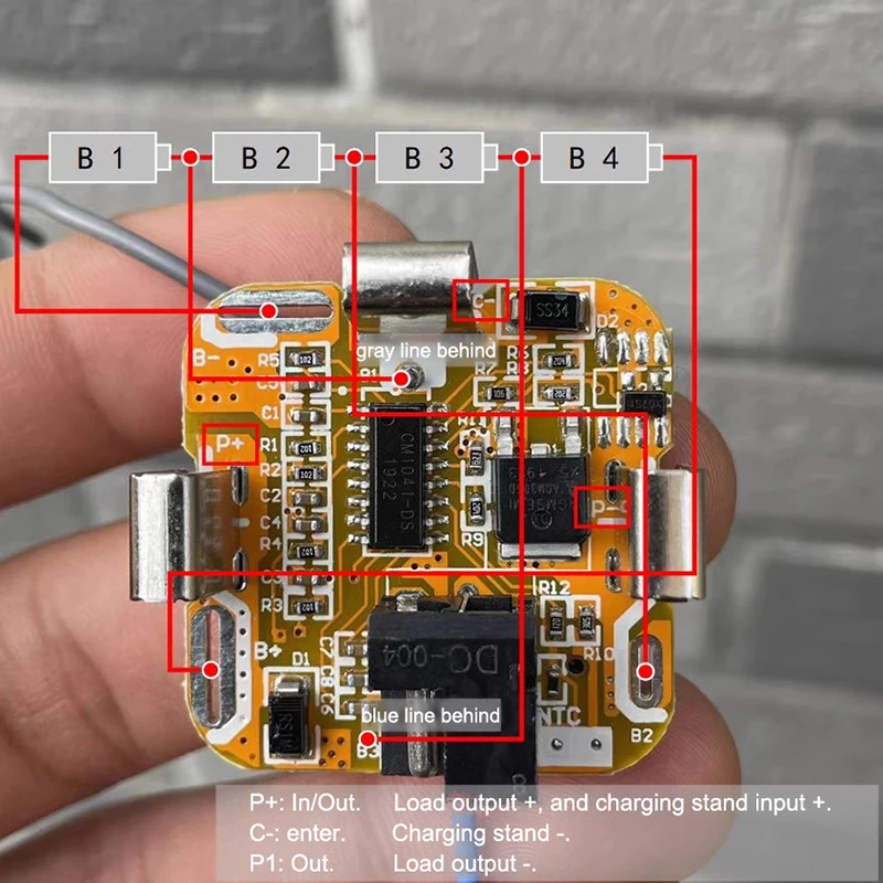 BMS 4S 14.4V Lithium Battery Electric Drill Electric Tool Protection Board Protection Board Hand Overcharge Protection