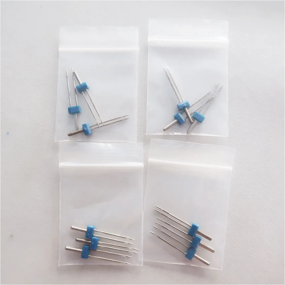 

12pcs Machine Twin Double Sewing Needles Set Electric Sewing Accessories For Home Clothing Store Compatible With Most Machines