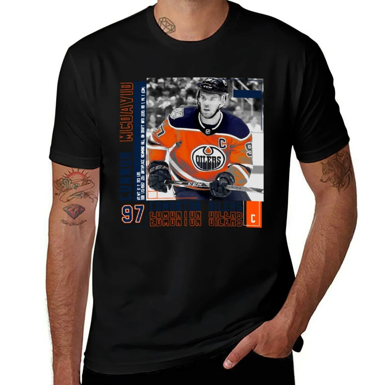 

Connor McDavid Ice Hockey T-Shirt man t shirts cotton t shirts for man graphic tees funny t shirts cotton T-Shirt