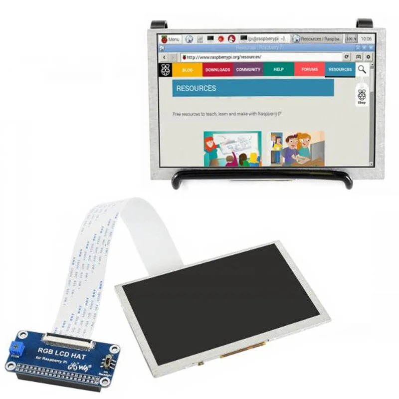Raspberry Pi 5 polegadas LCD 800 × 480 DPI Interface 5 polegadas IPS Display para Raspberry Pi Zero 2W