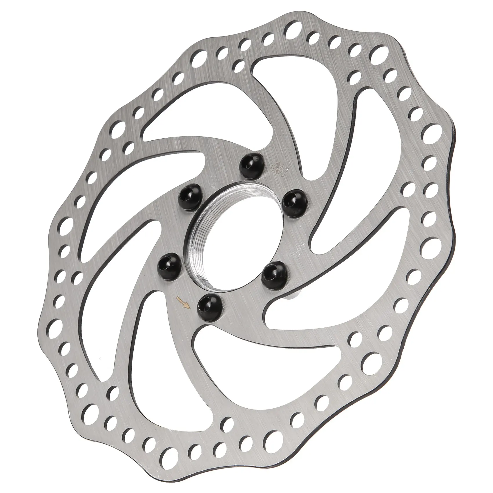 ABME New Bike Brake Disc Rotor 160mm Stainless Steel Road Bike Disc Brake Accessories with 48mm Flange Diagonal Hole