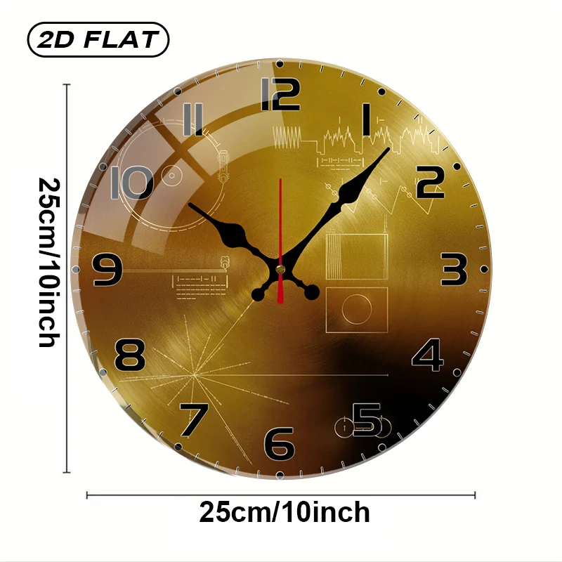 Tech Style Round Silent Acrylic Wall Clock, Non-Ticking, For Home Decor, Office, Classroom, Living Room, Bedroom, Kitchen, Gift.