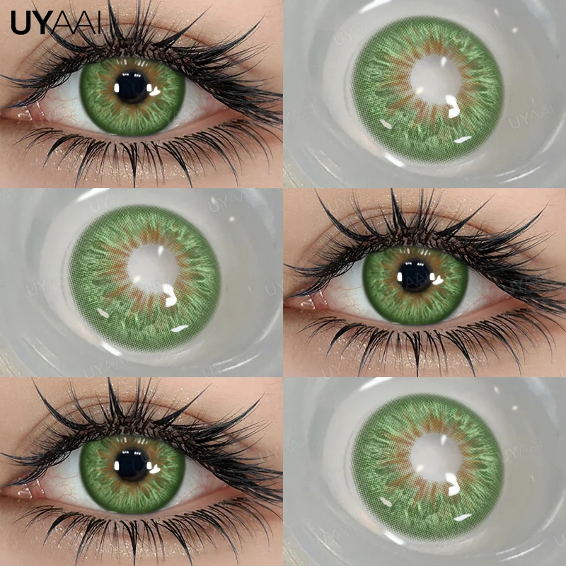 UYAAI Purple Lenses 1 Pair Color Contact Lenses Blue Colored Pupils for Eyes Green Colored Lens Free Shipping Discounts Lenses