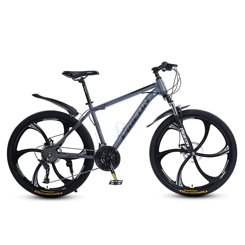 *forWholesale 26-Inch Steel Mountain Bike Disc Brake 21 Speed Gears Front Suspension Student Adult Riding Features Shock Absorpt