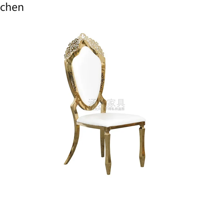High Luxury Crown Princess Backrest Dining Table and Chairs Fireplace Party Dining Table and Chairs Style