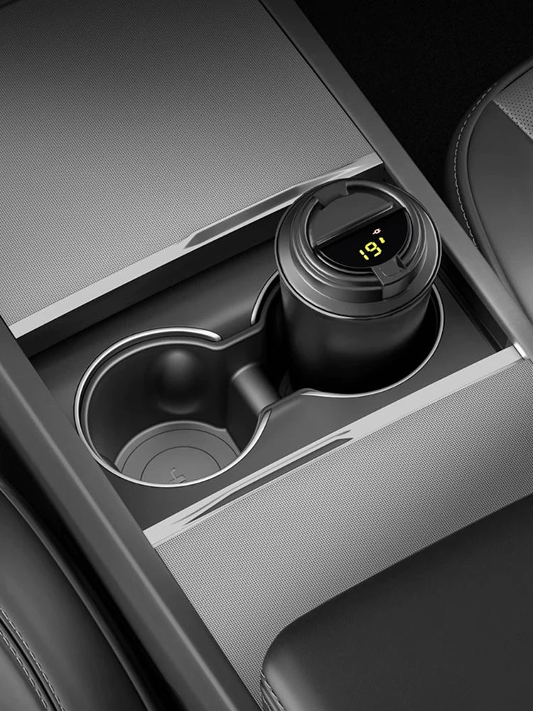 Support de verre d'eau pour Console centrale Tesla modèle Y Juniper modèle 3 2025, tapis de dessous de verre TPE, modèle Y Juniper, accessoires d'organisation