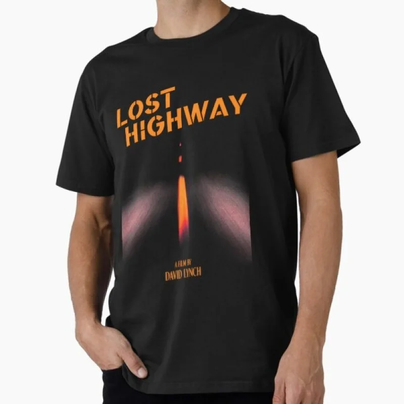 

Lost Highway Sacry halloween gift t shirt 0327 David Lynch Horror Films Graphic Tee 100% cotton print clothes Large size Tops