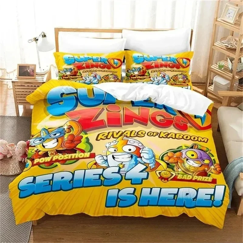 

3D Print Super Zings Bedding Set,Duvet Cover Comforter Bed Set Quilt Cover Pillowcase,King Queen Twin Size Boys Girls Adults