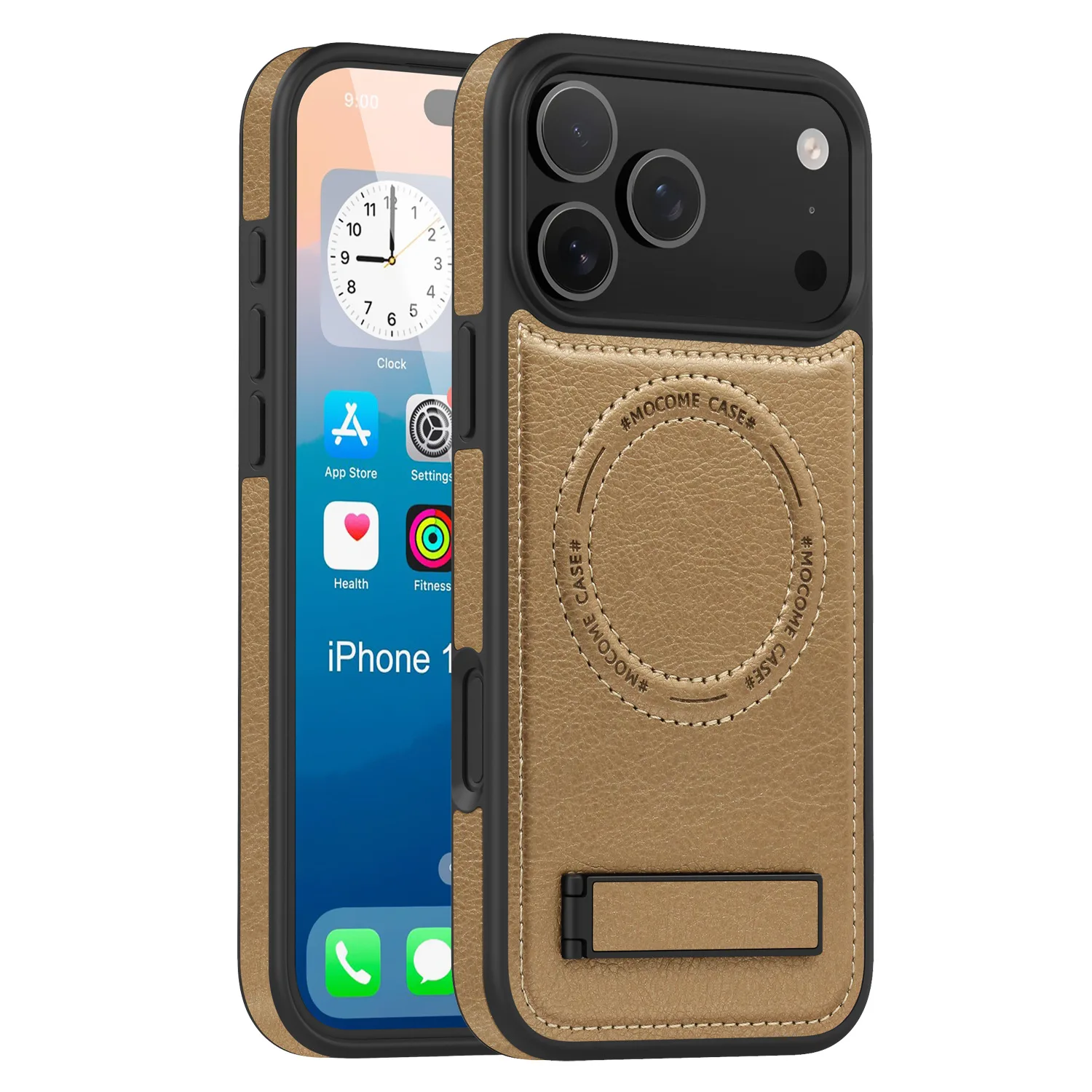 Pu Leather Stand Case for IPhone 18 17 16 15 14 Plus 13 12 Pro Max 17Air Magnetic Wireless Charging Shockproof Cover