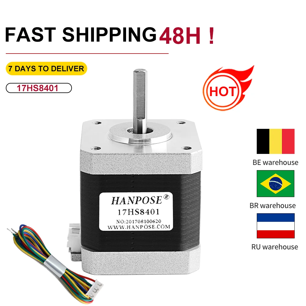 42 stepper motor 42BYGH48 1.8A 17HS8401  4-lead 48mm 78Oz-in 52N.CM For 3D Printer Monitor Equipment Stepper Motor Nema17