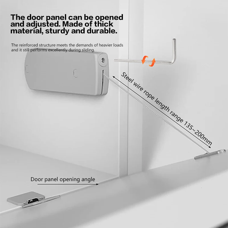 Steel Cable Support For Flip Down Cabinet Door With Soft Close Damping System Smooth Quiet And Controlled Descent Hardware