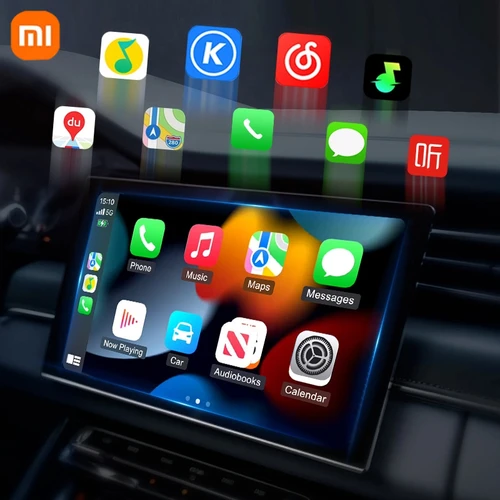 Imagen 2 del producto Xiaomi 2 en 1 inalámbrico Android Auto adaptador inalámbrico CarPlay Dongle sistemas inteligentes de coche AI caja inteligente para coche CarPlay con cable