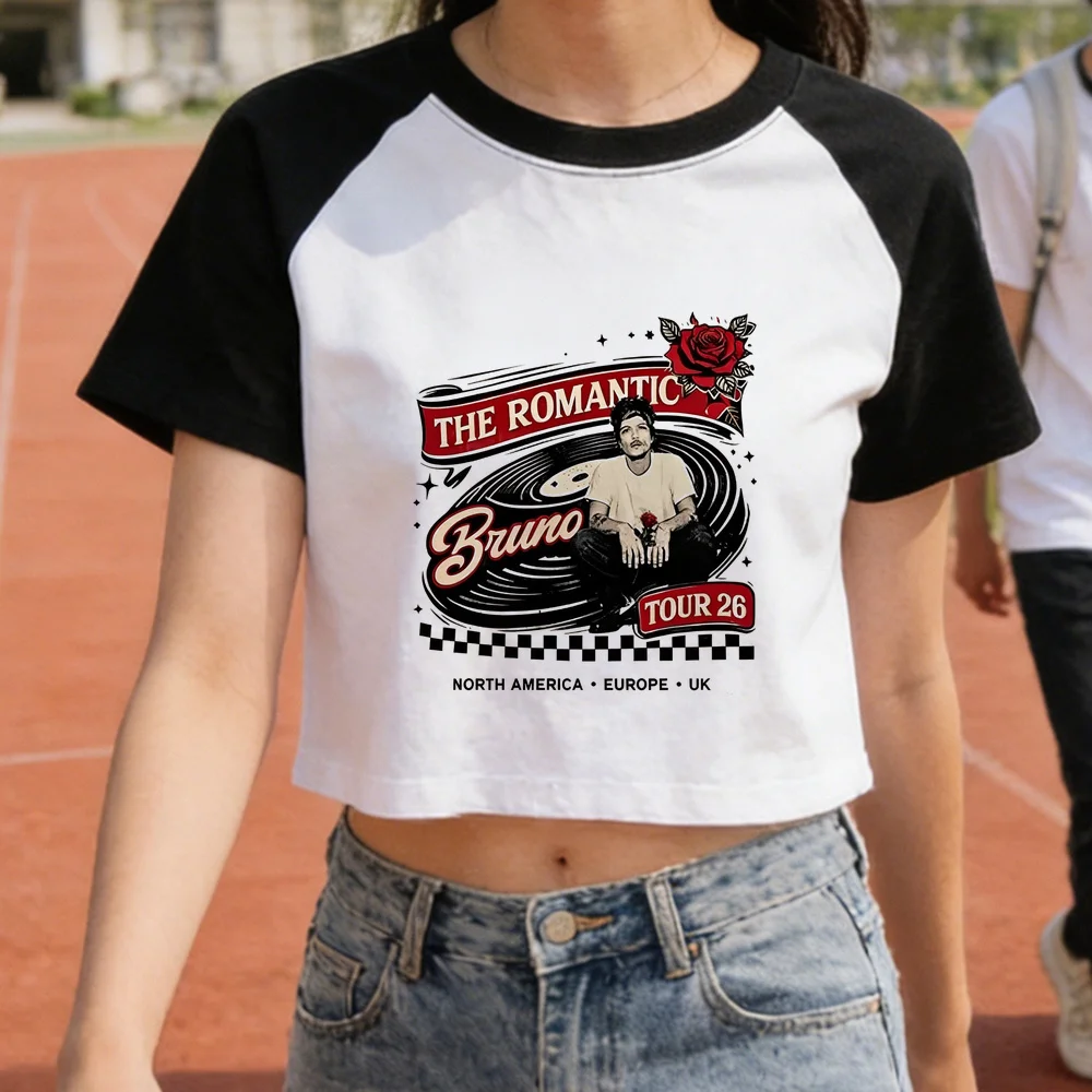 Bruno Mars cropped top teen anime gothic meme manga cute t shirt gothic gyaru party