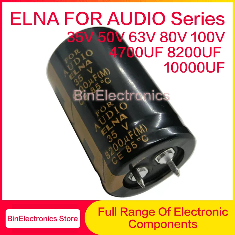 2Pcs/Lot ELNA FOR AUDIO Series 35V 50V 63V 80V 100V 4700UF 8200UF 10000UF Hi-Fi Filter Electrolytic Capacitor New Original