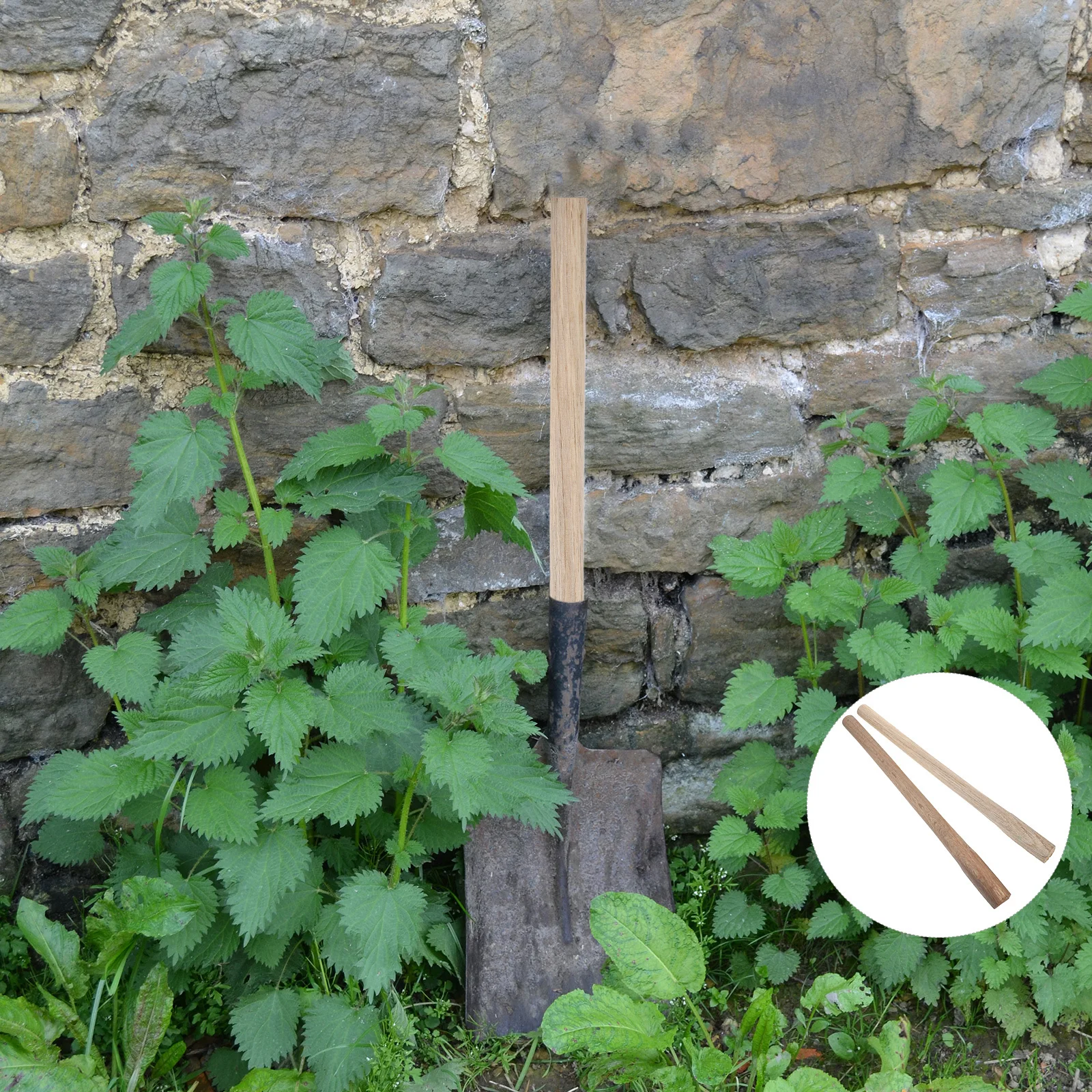 

2pcs Wooden Hoe Handle Replacement Hardwood For Garden Tools Weeding Cultivator Smooth Finish Durable Handle Replacement For Hoe