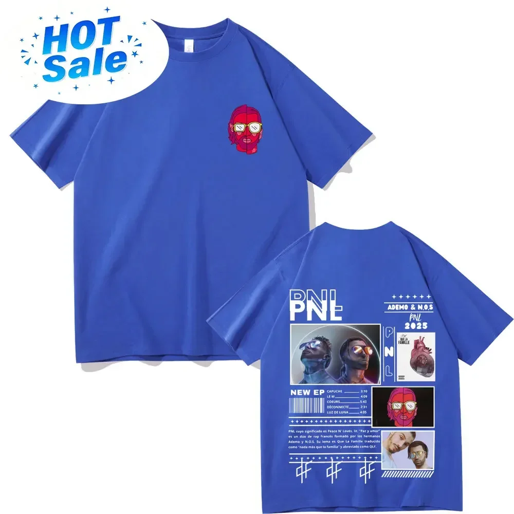French Rap Band PNL Album Le Monde Chico 2025 Graphic T Shirt Men Women Hip Hop Fashion Short Sleeve Oversized Tshirt Streetwear