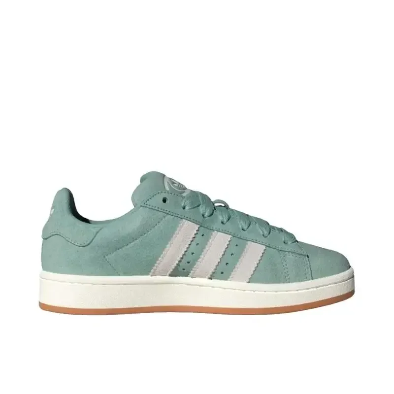 아디다스 캠퍼스 00년대 가볍고 편안한 그린 화이트 로우탑 캐주얼 보드 슈즈 여성용 JI1984