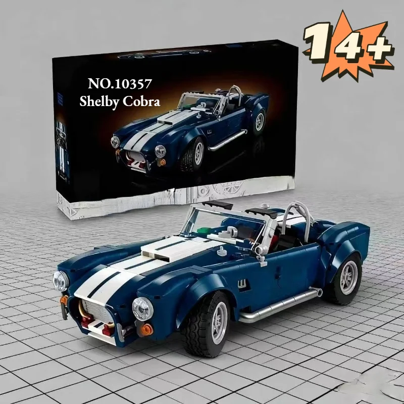 2025 جديد التقنية 10357 شيلبي كوبرا اللبنات الطوب سيارة رياضية مجموعة ميكانيكية نموذج سيارة التجمع لعبة هدايا عيد الميلاد