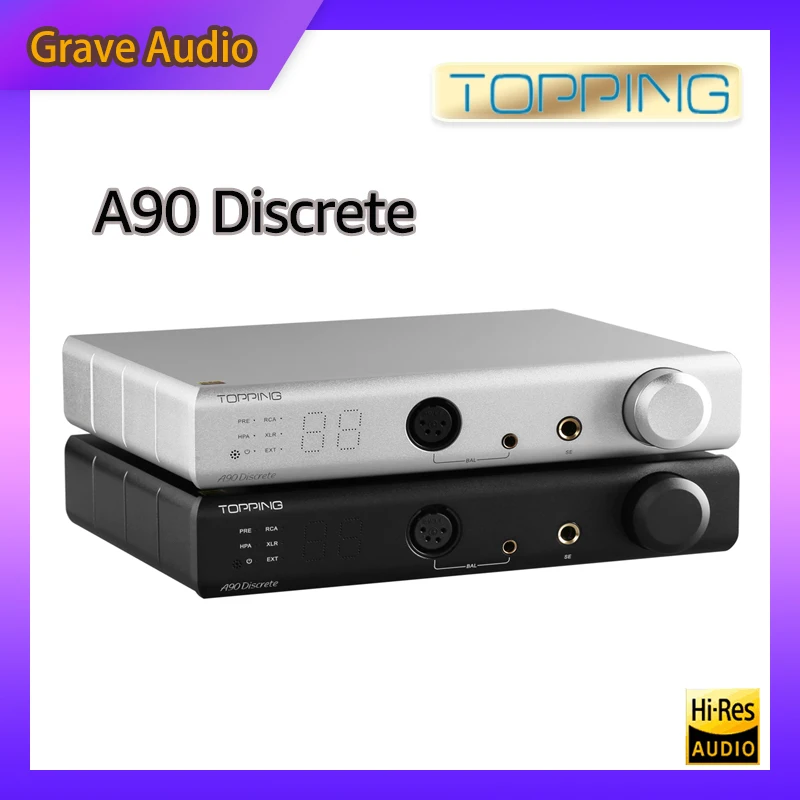 

TOPPING LA90 Discrete Power Amplifier AB Combined High Power AMP CNC Machined 3xXLR/TRS Inputs used with D90SE A90 Pre90