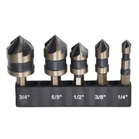 Countersink Drill Bit  5pcs Hex Shank 5 Flute Metal Countersink Drill Bit Set 82 Degree For Drilling Countersink Drill Bit