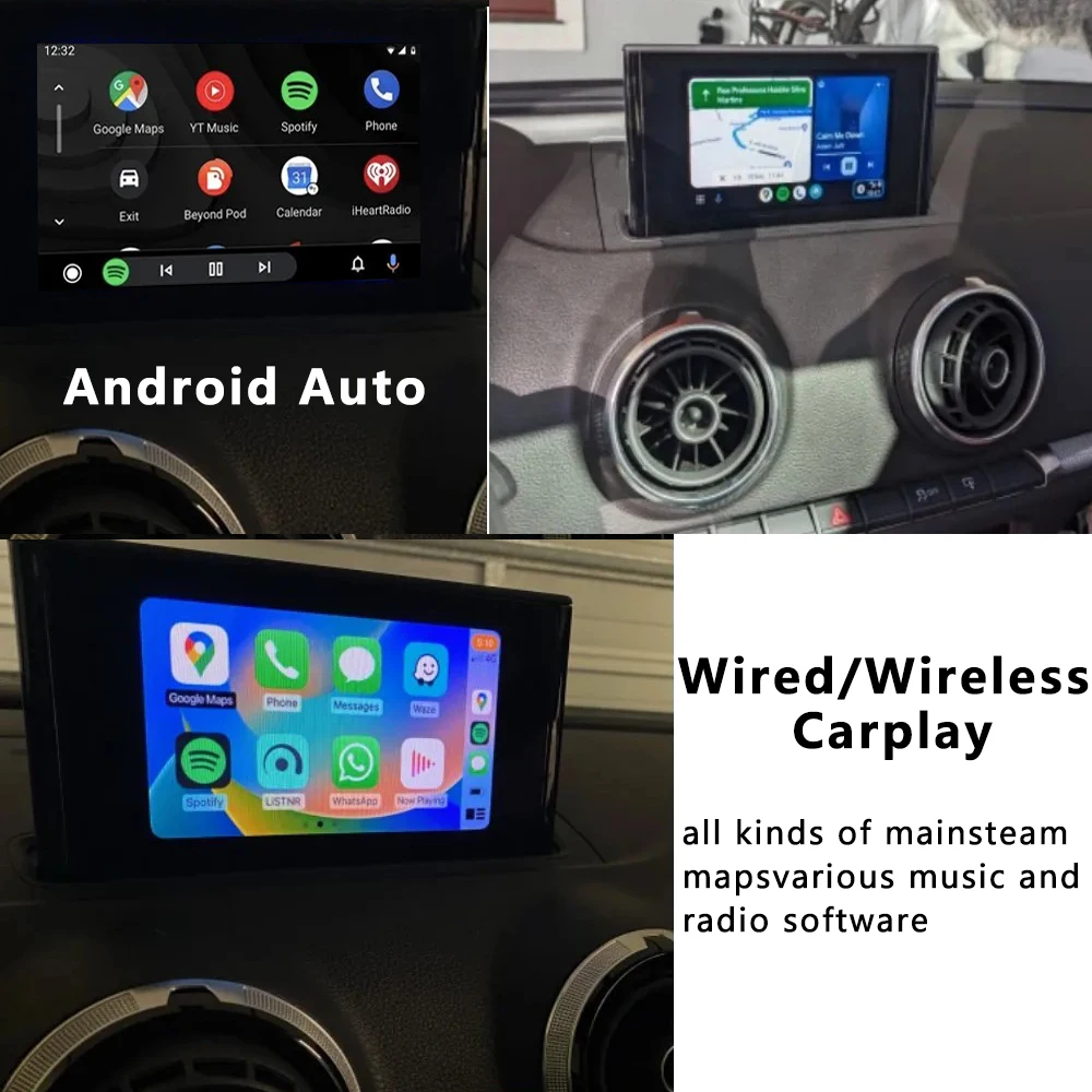 Wireless Carplay Android Auto Lossless Installation Interface For Audi A3 A4 A5 Q2 Q5L Q7 2013-2018 Rear Camera Car Play Module