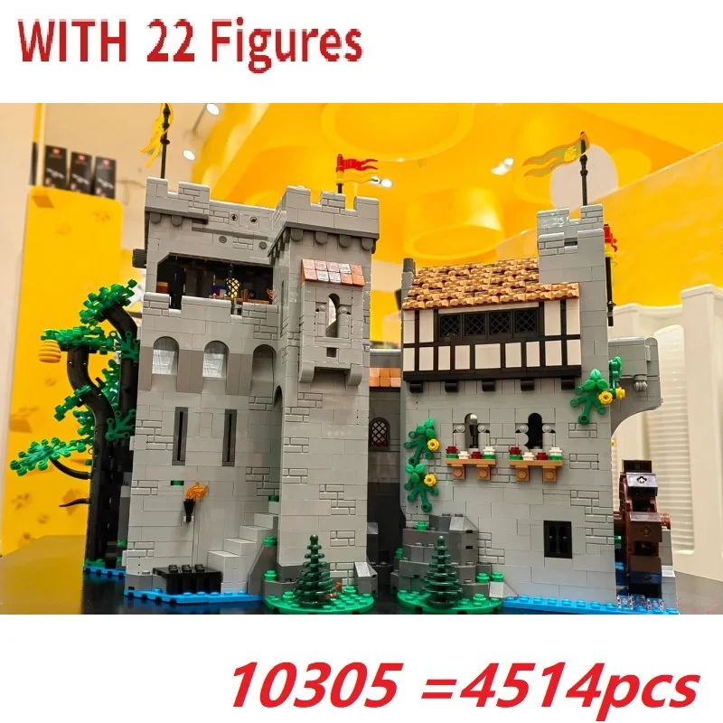 

IN STOCK 4514 PCS Lion King Castle Compatible 10305 85666 Building Blocks Bricks Education Kids Christmas Birthday Gifts Toy