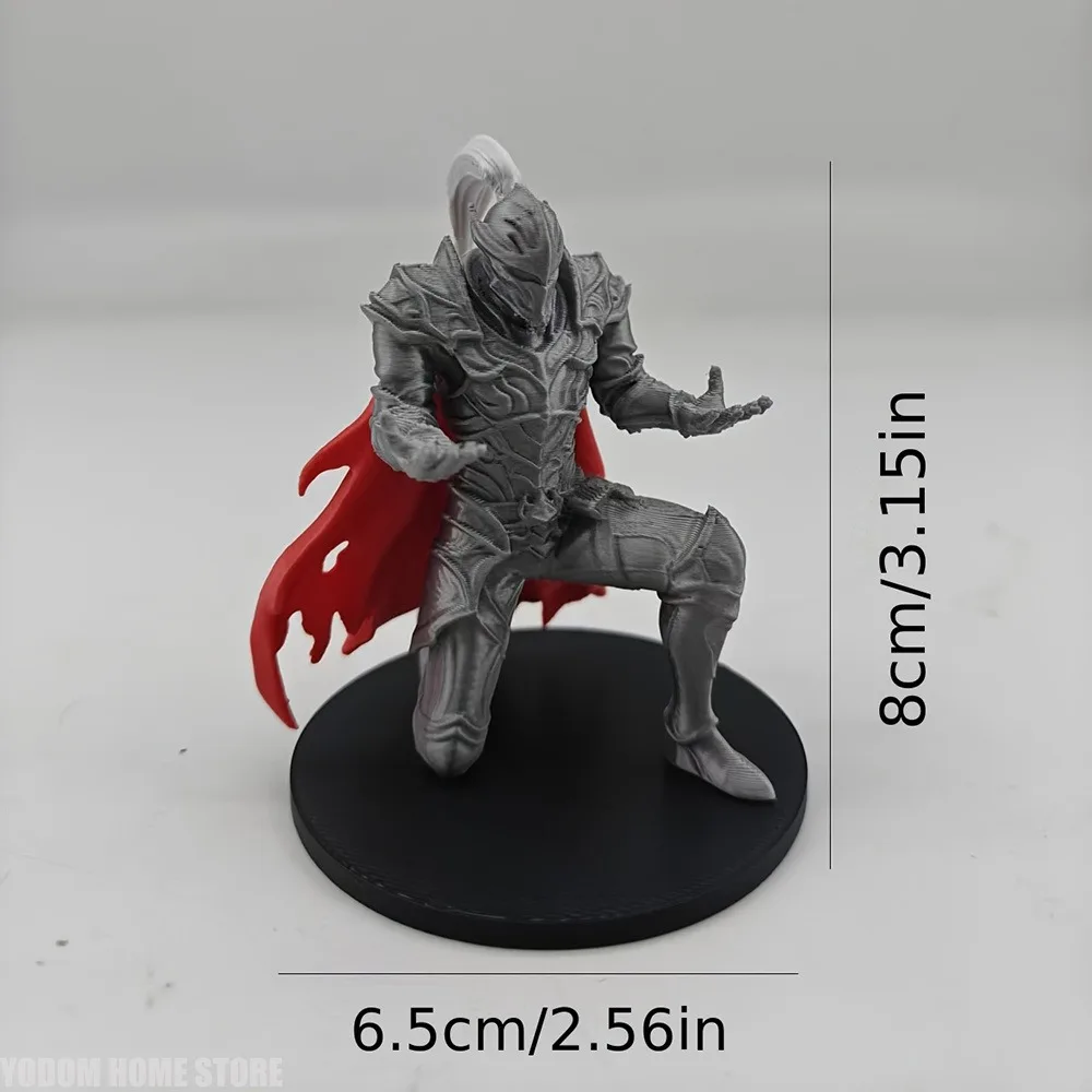 Dark Fantasy Medieval Warrior Figurine 3D Printed Kneeling Knight Pen Holder Plastic Desktop Storage Rack For Home Office Decor