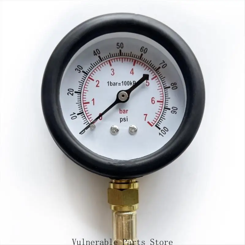 

Pump Gas Pressure Tester Diagnostic Tool With Clear Display for Cars and Motorcycles with Quick Connector Easy Use