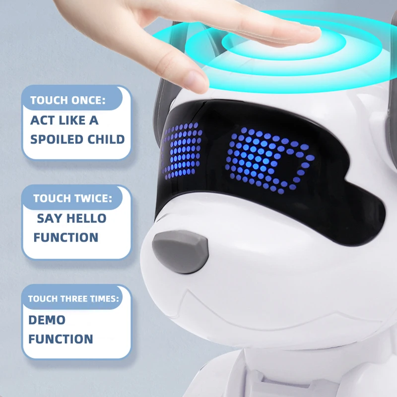 RC Robot Electronic Dog Robot Dog Stunt Walking Dancing Toy Intelligent Touch Remote Control Electric Pet for Children\'s Toys