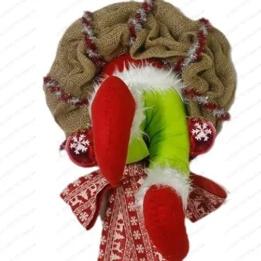 دمية اللص إكليل عيد الميلاد لص عيد الميلاد إكليل الباب قلادة