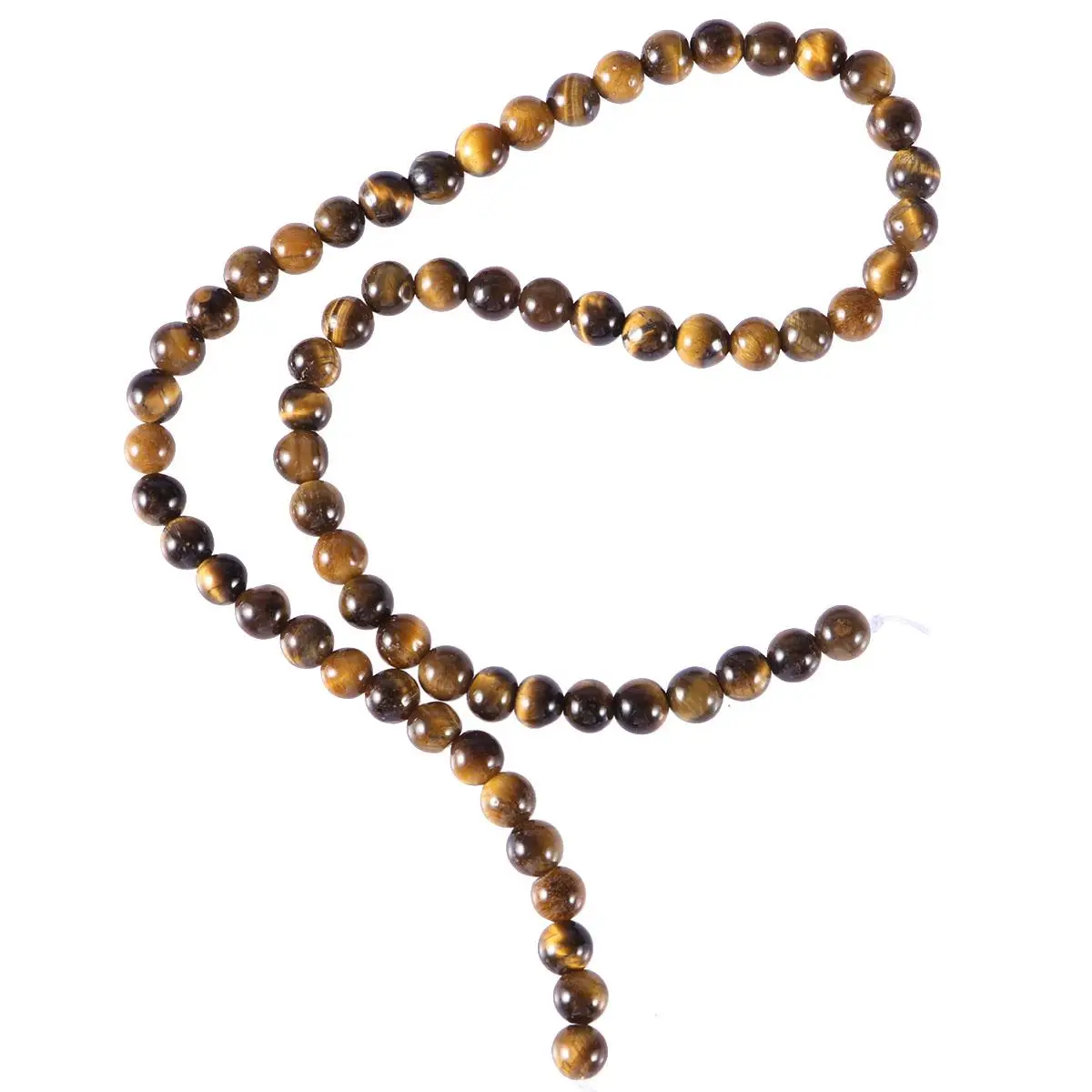 

60 PCS Tiger Eye Stone Polished Stones Natural AB Grade Bracelet for Jewelry Making