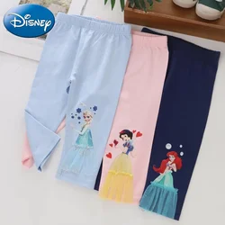 Disney cartoon Leggings meninas congeladas, calças princesa Elsa, presentes de Natal, moda novo estilo, primavera, outono