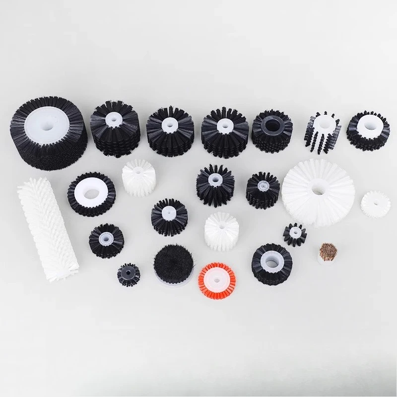Industrial brush roller cleaning dust removal polishing machinery nylon wire drum cylindrical brush hollow circular brush wheel