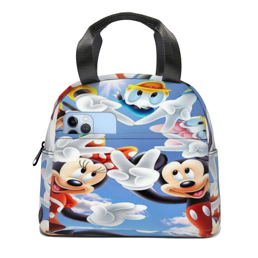 

Mikey Mouse Lunch Box Women Multifunction Cooler Thermal Food Insulated Lunch Bag Kids Portable Picnic Tote Bags