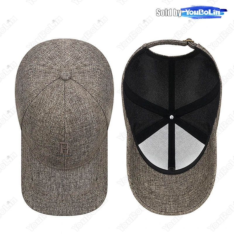 Mens Outdoor Hard Top Embroidered B Letter 1913 Baseball Cap Middle-Aged Leisure Sun Protection Trend All-Match Baseball Cap