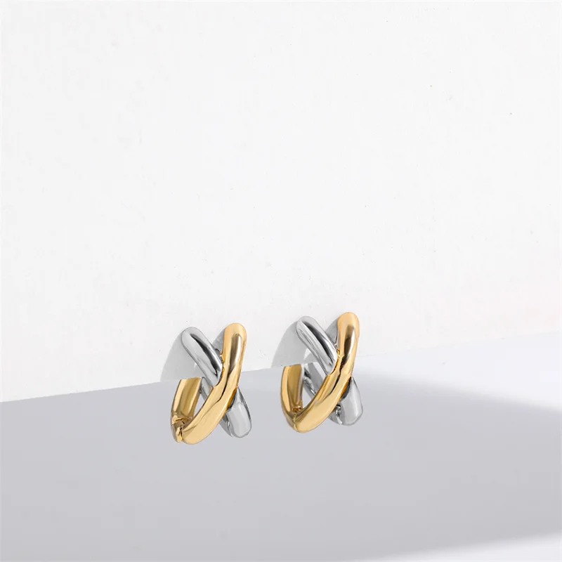 Vintage CC Design Ohrstecker für Frauen Koreanische Mode X Kreuz Zirkon Ohrring Verlobung Schmuck Geschenke Großhandel