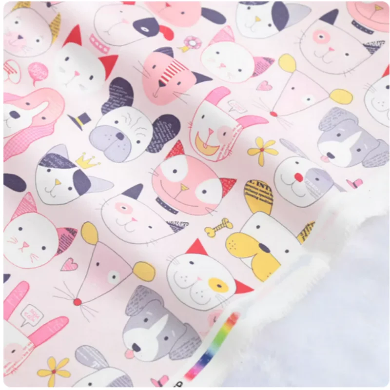 

Cute Little Animal Print Pure Cotton Plain Fabric, Handmade DIY Bag Garment Cloth Material, CR-183