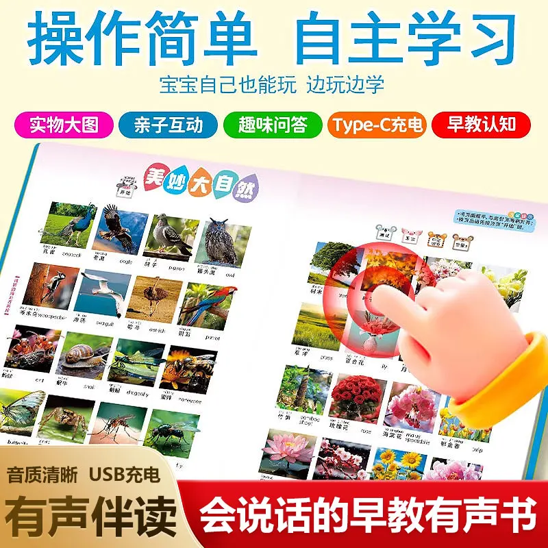 

Early Education, Pinyin, Literacy Enlightenment Audiobook, Bilingual in Chinese and English, Brain Potential Development