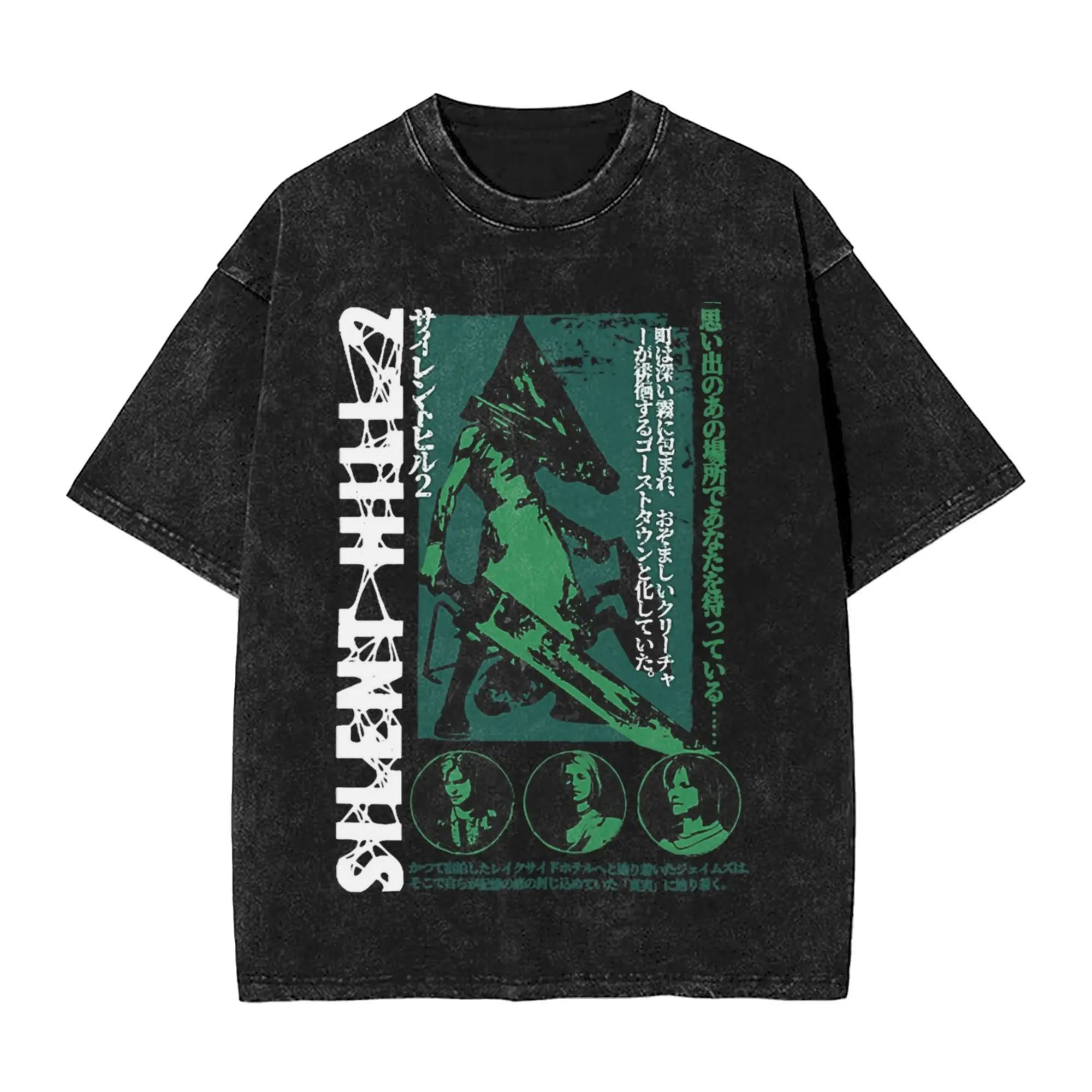 Pirâmide cabeça silent hill 2 t camisas masculinas 100% algodão novidade camiseta tripulação pescoço camiseta manga curta topos plus size